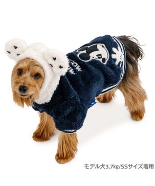 PET PARADISE ディズニー ミッキーマウス お揃いパーカー 小型犬 ネイビー
