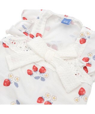 PET PARADISE ペットパラダイス  エコメイド ワンピース 《苺柄》 中型犬 大型犬 ホワイト×レッド