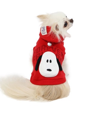 PET PARADISE スヌーピー ずっ友 お揃い パーカー 《レッド》 小型犬 レッド