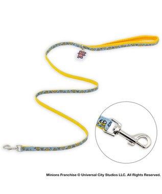 PET PARADISE ミニオン チャーム付リード 4S~3S ブルー