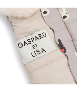 PET PARADISE リサとガスパール エアベスト 《フェイス柄》 小型犬 グレー×ベージュ