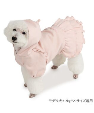 PET PARADISE ペットパラダイス フリルフーディー 《桃》 小型犬 ピンク