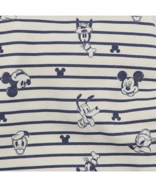 PET PARADISE ディズニー ミッキーマウス ペティヒート ロンパース 《ストライプ》 小型犬 ホワイト×ネイビー