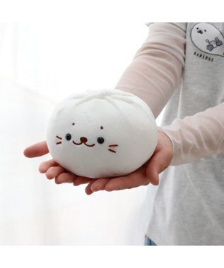 しろたん　しろいもの　肉まん　ビッグクッション　ミニぬいぐるみ しろたん 白いもの マスコット 《肉まん》 / Mother garden
