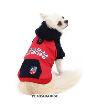 PET PARADISE J.PRESS パーカー カレッジ 赤 小型犬 赤