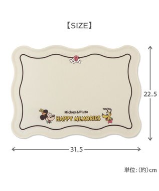 PET PARADISE ディズニー ミッキーマウス＆プルート シリコンマット オフホワイト