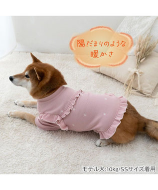 PET PARADISE ペットパラダイス  プレミアムペティヒー ト 花フリルTシャツ  中型犬 ピンク