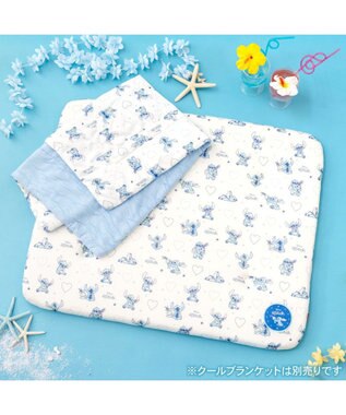 PET PARADISE ディズニー スティッチ もちっと クールマット ホワイト×ブルー