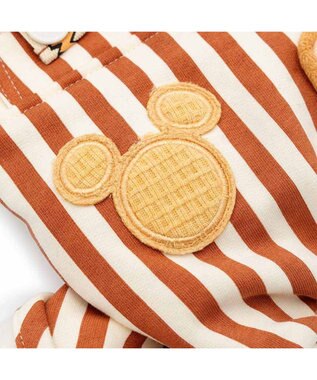 PET PARADISE ディズニー ミッキーマウス ストライプ パンツつなぎ 小型犬 ホワイト×レッド