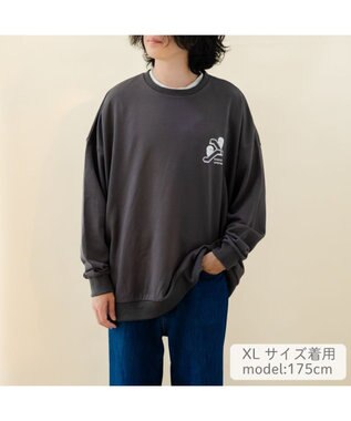 Mother garden しろたん トレーナー 《エスカレーターありがとう》 ユニセックス ダークグレー