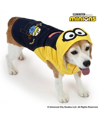 PET PARADISE ミニオン オーバーオール風 パーカー 中型犬 イエロー
