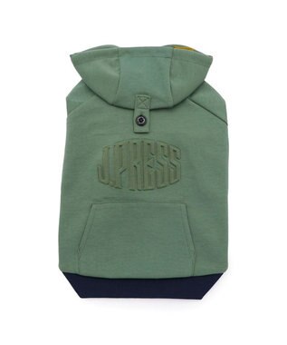 PET PARADISE J.PRESS エンボス ロゴパーカー 小型犬 ライトカーキ