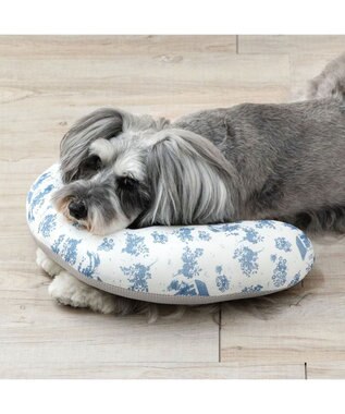 PET PARADISE ペットパラダイス クールピロー 《トワルドジュイ》 小型犬 ホワイト×ブルー