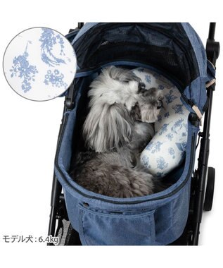 PET PARADISE ペットパラダイス クールピロー 《トワルドジュイ》 小型犬 ホワイト×ブルー