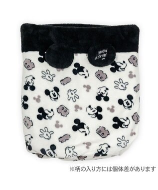 PET PARADISE ディズニー ミッキーマウス 白黒 筒型寝袋 Ｍ ホワイト×ブラック