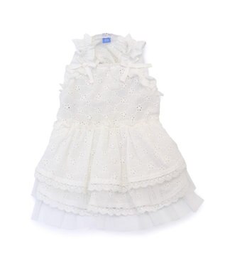 PET PARADISE ペットパラダイス アイレット レース ワンピース 小型犬 ホワイト