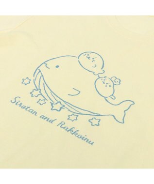 Mother garden しろたん Tシャツ 半袖 《星くじら柄》クリーム色 S/M/L/XL レディース メンズ ユニセックス 男女兼用 半袖 あざらし アザラシ かわいい キャラクター マザーガーデン 父の日 父の日ギフト クリーム色