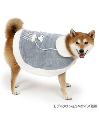 PET PARADISE スヌーピー 手袋 ポンチョ   中型犬 大型犬 グレー