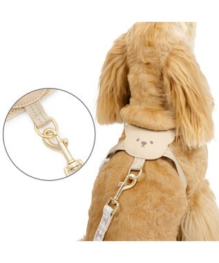 PET PARADISE ペットパラダイス くまちゃん 襟付き スリム ハーネス＆リード ＳＭ 中型犬 ブラウン