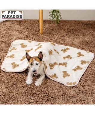 PET PARADISE ペットパラダイス くまちゃん織り ボア ブランケット