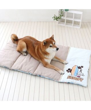 PET PARADISE スヌーピー クール ロールマット 《サーフ柄》 Ｌ ブルー系