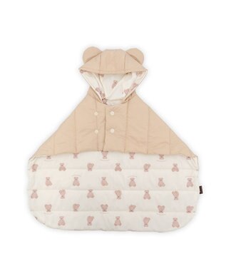 PET PARADISE ペットパラダイス くまちゃん フード付 防寒 ブランケット 大 ベージュ