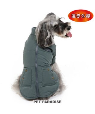 PET PARADISE ペットパラダイス 遠赤外線 綿入りコート 《青灰 》 小型犬 灰