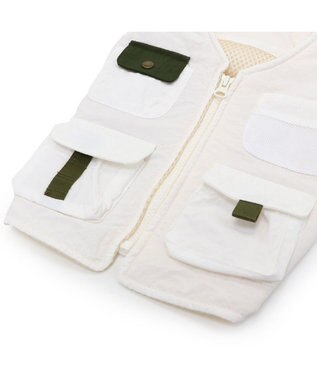 PET PARADISE ペットパラダイス フィッシング ベスト 小型犬 白～オフホワイト