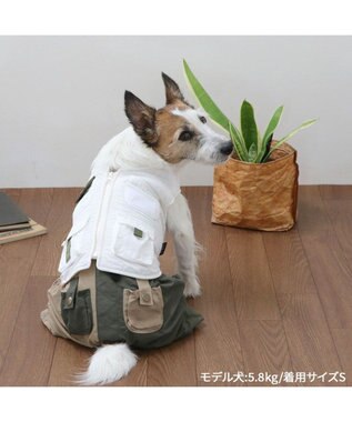 PET PARADISE ペットパラダイス フィッシング ベスト 小型犬 白～オフホワイト