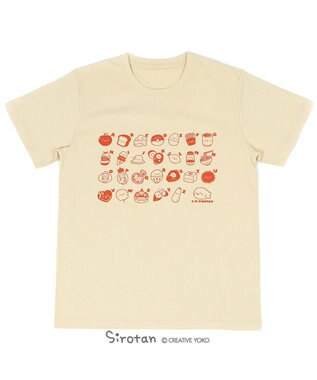 しろたん Tシャツ 半袖 《ABCしろたん柄》 クリーム色 ユニ