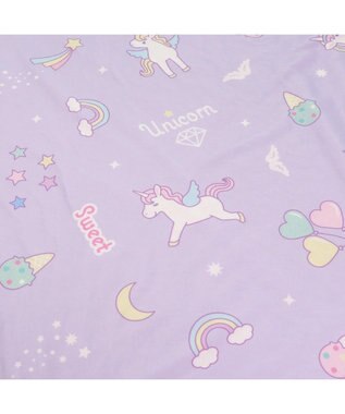 Mother garden マザーガーデン ユニコーン クールシングルケット 140×200cm ポップ柄 ピンク（濃）
