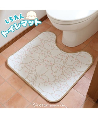 Mother garden しろたん トイレマット つみつみ柄 55cm×60cm トイレ用品 つみつみ柄