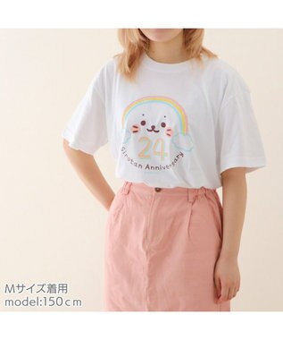 Mother garden しろたん 24周年アニバーサリー柄 Tシャツ 半袖 白~オフホワイト