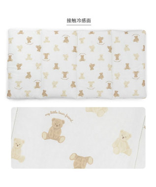 PET PARADISE ペットパラダイス  クールロールマット 《くまちゃん》 ホワイト×ブラウン