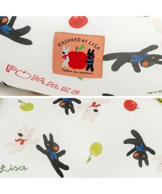 PET PARADISE リサとガスパール 接触冷感 カドラー 《リンゴ柄》 丸型 M 小型犬 ホワイト