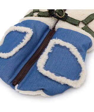 PET PARADISE ペットパラダイス デニム アウターハーネス 小型犬 ブルー