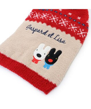 PET PARADISE リサとガスパール ノルディックニット 小型犬 赤