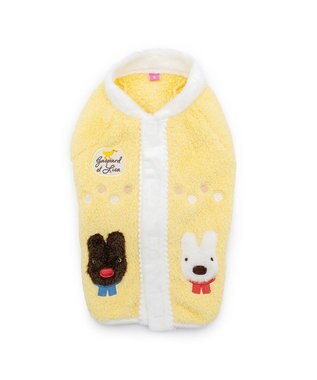 PET PARADISE リサとガスパール 背中開きボアベスト 《アヒル柄》 小型犬 イエロー