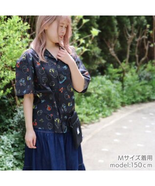 Mother garden しろたん アロハシャツ 半袖 《百たん夜行》 ユニセックス 百たん夜行