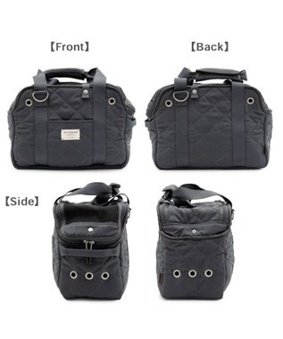 PET PARADISE ペットパラダイス キルティング キャリーバッグ S  超小型犬 チャコールグレー