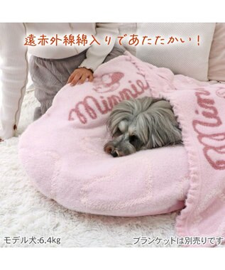 PET PARADISE ディズニー ミニーマウス 遠赤外線 一緒にぽかぽかマット 《ハート》 小型犬 ピンク