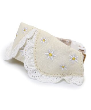 PET PARADISE ペットパラダイス 猫首輪  お花襟付き  S / M ベージュ