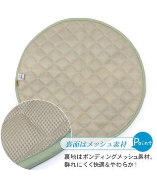 PET PARADISE スヌーピースカウト柄 柔らか クールマットM (90cm) 《丸型》 カーキ