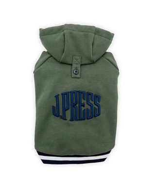 PET PARADISE J.PRESS 立体刺繍パーカー 小型犬 グリーン