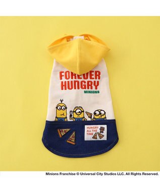 PET PARADISE ミニオン ピザ柄パーカー 【小型犬】 白～オフホワイト