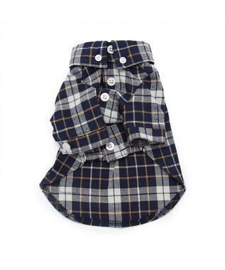 PET PARADISE J.PRESS  ビエラチェック シャツ 【小型犬】 紺（ネイビー・インディゴ）