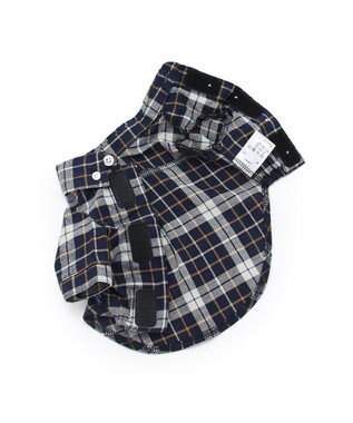 PET PARADISE J.PRESS  ビエラチェック シャツ 【小型犬】 紺（ネイビー・インディゴ）