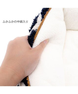 PET PARADISE ペットパラダイス  四角 カドラー 《カントリー柄》 Ｓ ホワイト×ネイビー