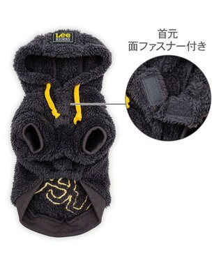 PET PARADISE Lee ロゴ ボアパーカー 《グレー》 中型犬 大型犬 グレー