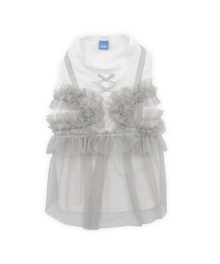 PET PARADISE ペットパラダイス チュール タンクトップ 《グレー》 小型犬 グレー